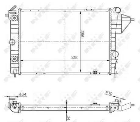 CHŁODNICA OPEL VECTRA A 1,6-2,0 NRF 513508A