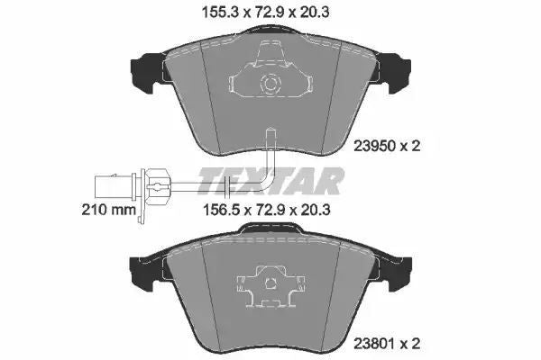 Klocki hamulcowe przód A4 A6 04- Textar 2395081