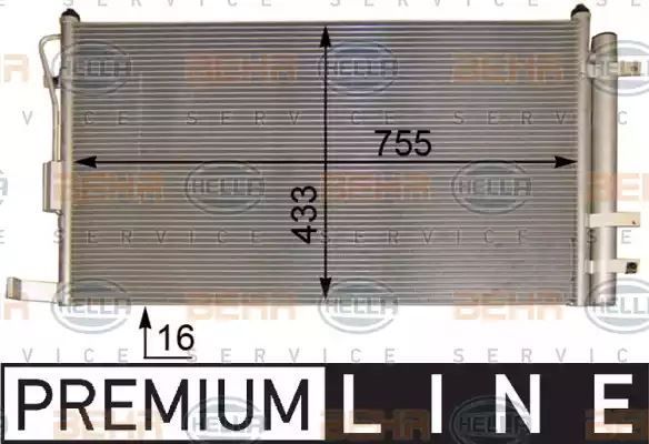 SKRAPLACZ KLIMATYZACJI KIA CARNIVAL 06- 2.2D/2.9D Hella 8FC351303241