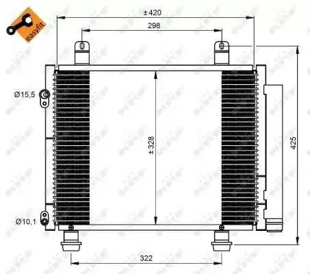 Chłodnica skraplacz klimatyzacji Opel VAUXHALL AGILA 1.3 DIESEL 08-4709132 NRF 350208