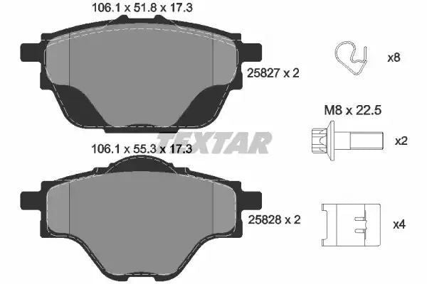 Klocki hamulcowe tył Citroen C4 PICASSO 13- Textar 2582701
