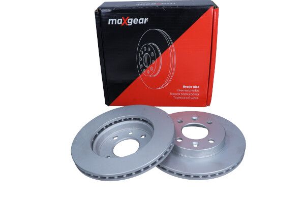 TARCZA HAMULCOWA PRZÓD RENAULT CLIO -98- KANGOO MEGANE 96-THALIA 19 Z POWŁOKĄ ANTYKOROZYJNĄ MaXgear 19-0747MAX