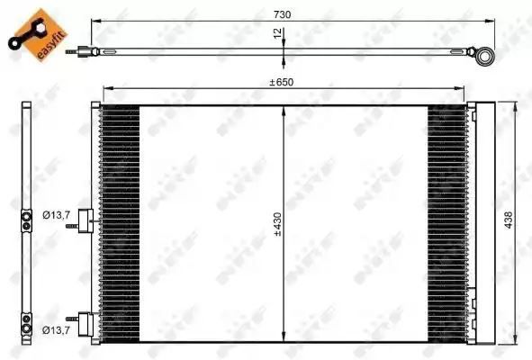SKRAPLACZ KLIMATYZACJI DB CLA45 AMG 13- A-KLASA (W176) 15- AMG NRF 350206