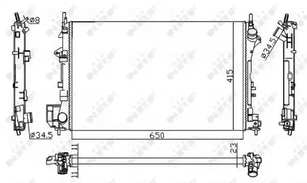 Chłodnica Opel VECTRA C 1,6 1,8 02- 1300244 NRF 58203A
