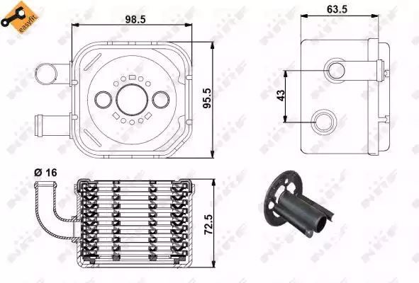 Chłodnica oleju VW 2,5TDI A4 A6 A8 PASSAT SUPER B NRF 31170