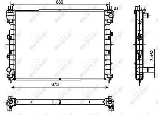 CHŁODNICA LANDROVER FREELANDER 00-06 NRF 53096