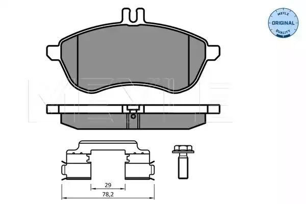 KLOCKI HAMULCOWE PRZÓD MERCEDES W204 07- MEYLE 0252430620/K2