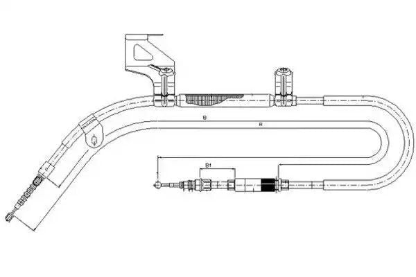 Linka hamulca ręcznego VW PASSAT 96-05 LE Textar 44005400