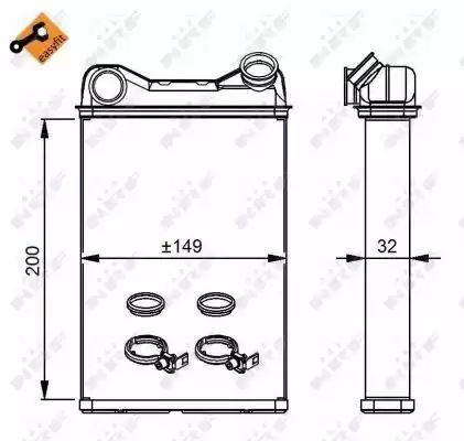 Nagrzewnica Fiat PUNTO 99- NRF 54292