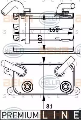 Chłodnica oleju VW T5 Hella 8MO376729631