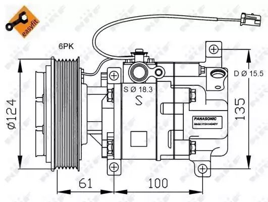 KOMPRESOR KLIMATYZACJI MAZDA 3 1.6I 09- NRF 32820G