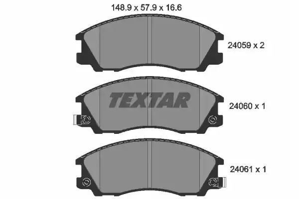 Klocki hamulcowe przód Hyundai TERRACAN 02- Textar 2405901