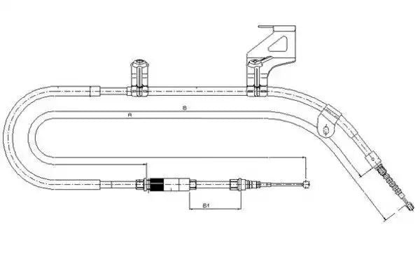 Linka hamulca ręcznego Skoda SUPERB 01-08 PR Textar 44007200