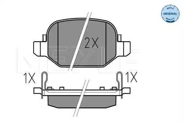 KLOCKI HAMULCOWE TYŁ FIAT 500L 12- MEYLE 252565217