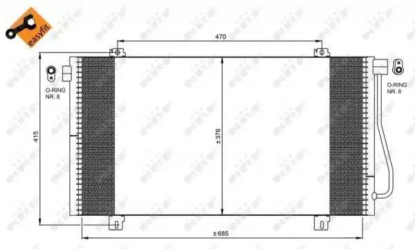 SKRAPLACZ KLIMATYZACJI NISSAN INTERSTAR/RENAULT MASTER 97-03 NRF 350030