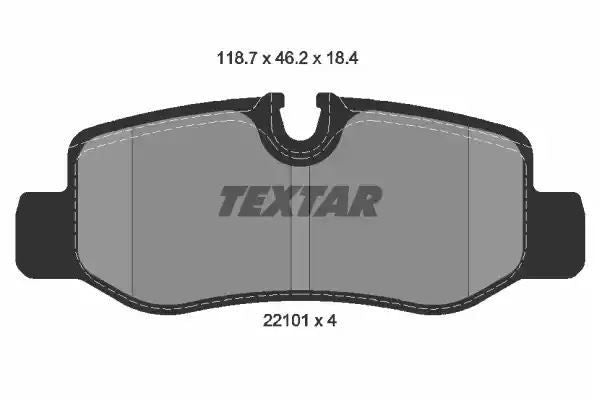 Klocki hamulcowe tył Mercedes VITO 1,6-2,2D 14- Textar 2210101