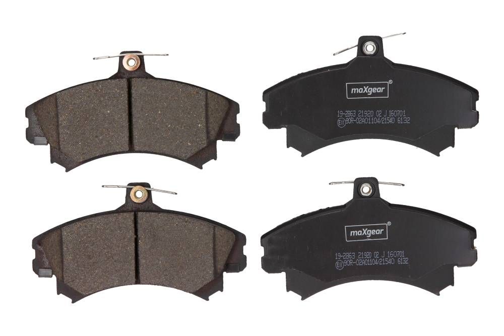 KLOCKI HAMULCOWE PRZÓD SMART FORFOUR COLT MaXgear 19-2863