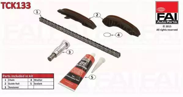 ZESTAW ŁAŃCUCHA ROZRZĄDU BMW X1/X3/X5/X6 08- FAI Auto Parts TCK133