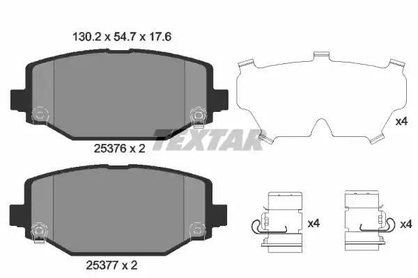 Klocki hamulcowe tył Chrysler VOYAGER 12- Textar 2537601