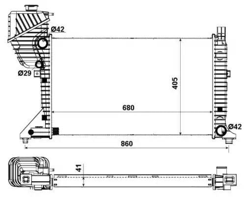 Chłodnica Mercedes SPRINTER CDI 00-06 9015003500 NRF 55348A