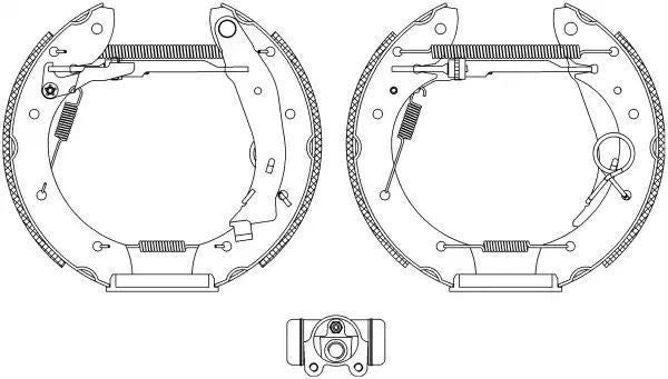 ZESTAW SZCZĘK HAM. CITROEN BERLINGO/XSARA 96-11 KPL. Z CYLINDERKAMI Textar 84052900