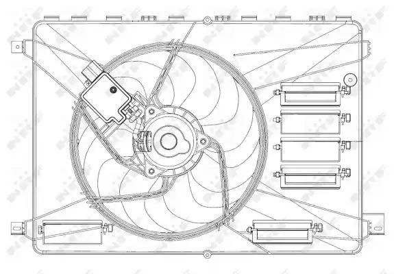 WENTYLATOR CHŁODNICY FORD GALAXY 06-, MONDEO 07- NRF 47626