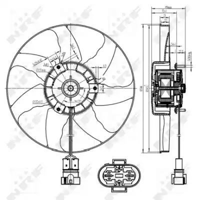 Wentylator chłodnicy VW T4 90- 450W  SIEMENS  NRF 47428
