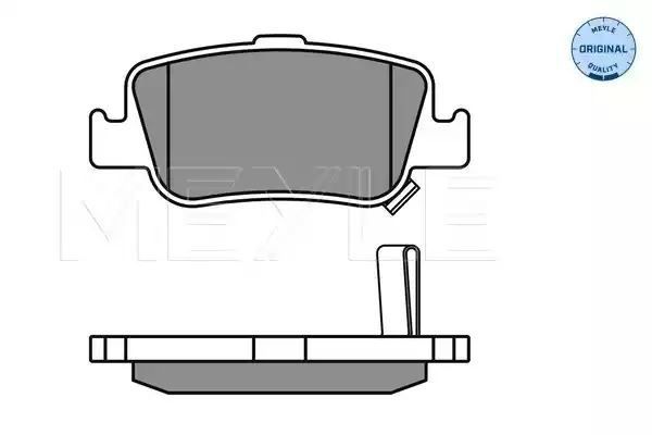 KLOCKI HAMULCOWE TYŁ TOYOTA AURIS 06- Z CZUJNIKIEM MEYLE 0252466415/W