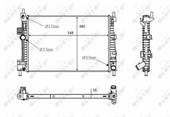 CHŁODNICA FORD C-MAX 1.6 TDCI 10-2010> NRF 58289