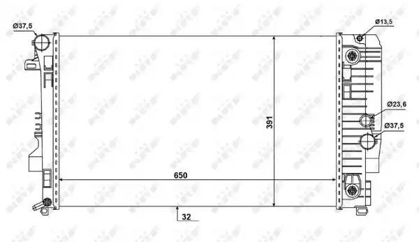CHŁODNICA DB VITO W639 2,0-3,0B/CDI 03- NRF 58440