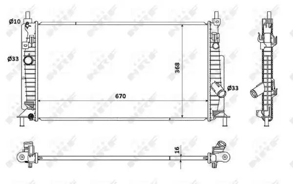 CHŁODNICA MAZDA 3 09- 1,6MZR/2,0MZR DISI/2.0MZR NRF 53905
