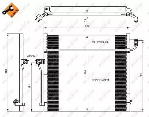 Chłodnica skraplacz klimatyzacji Mercedes M-KLASA W166 11- NRF 350080