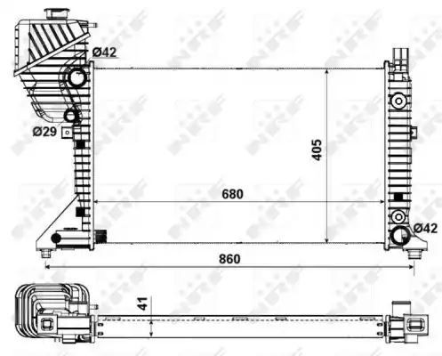 Chłodnica Mercedes SPRINTER CDI 00-06 AUTOMAT NRF 55349A