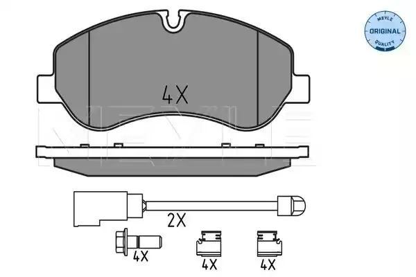 KLOCKI HAMULCOWE PRZÓD FORD TRANSIT 2,2 TDCI 12- MEYLE 252560217
