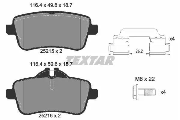 Klocki hamulcowe tył Mercedes W166 X166 GL ML 11- Textar 2521501