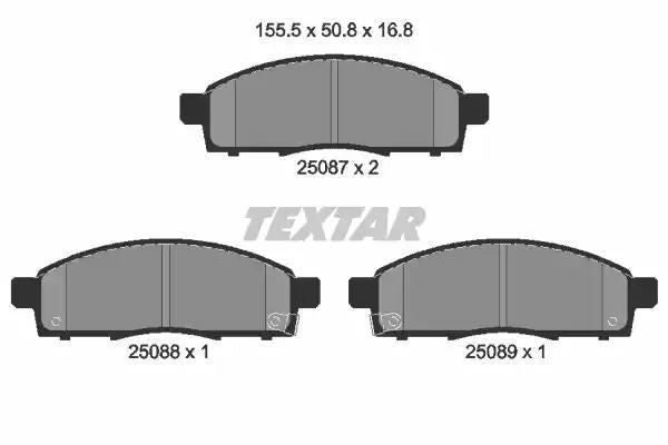 Klocki hamulcowe przód Nissan NV200 10- Textar 2508701