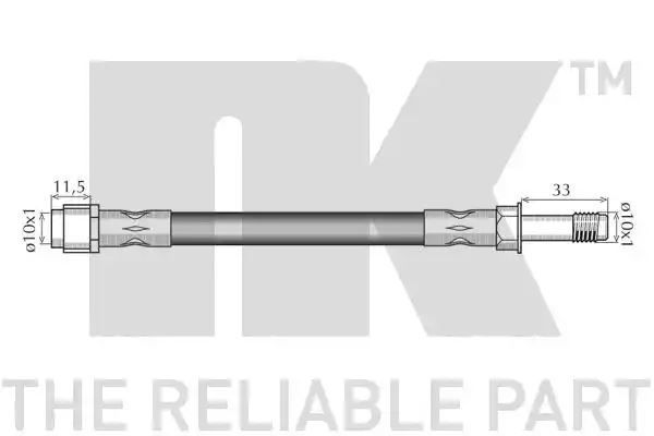 Przewód hamulcowy elastyczny przód VW Q5 10- NK Autoparts 8547163