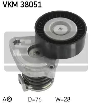 Napinacz paska wielorowkowego Mercedes M271  W203 204 211 SKF VKM38051