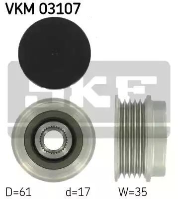 KOŁO PASOWE ALTERNATORA VW SKF VKM03107