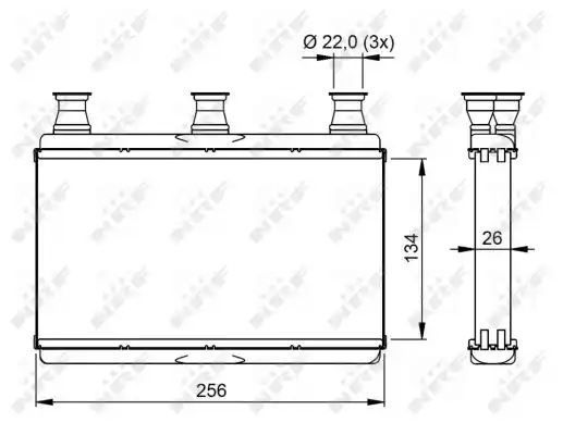 Nagrzewnica BMW 5 6 03- 64116933922 NRF 54311