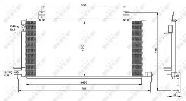 SKRAPLACZ KLIMATYZACJI MITSUBISHI GALANT 06- NRF 350096