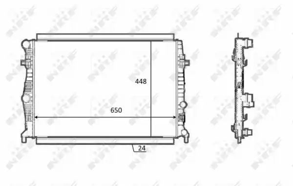 CHŁODNICA VW GOLF 1.2 TSI 08-2012> NRF 58398