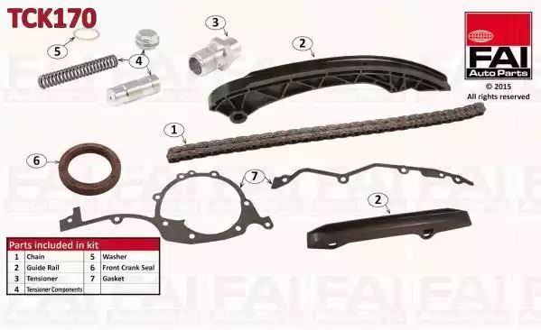 ZESTAW ŁAŃCUCHA ROZRZĄDU BMW 3 (E46) Z USZCZELNIENIEM FAI Auto Parts TCK170
