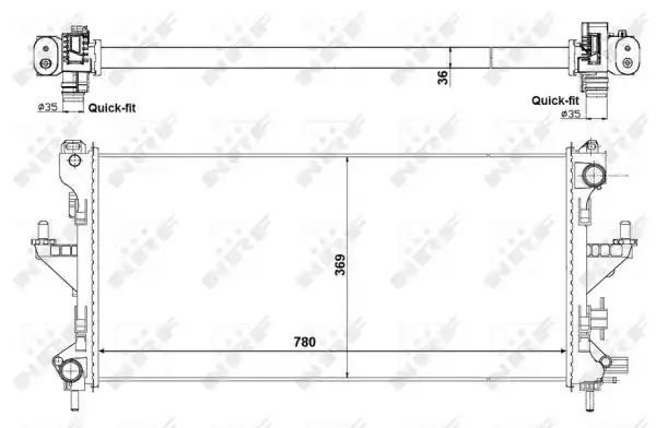 CHŁODNICA PEUGEOT BOXER 3.0 HDI 2006-/FIAT DUCATO 06- NRF 53199