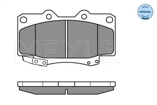 KLOCKI HAMULCOWE PRZÓD TOYOTA LANDCRUISER 3,0TD 96- Z CZUJNIKIEM MEYLE 0252167915/W