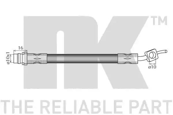 Przewód hamulcowy elastyczny Ford GALAXY,S-MAX 1,8-2,2 TDCI 06- tył LW.  329MM NK Autoparts 8525149