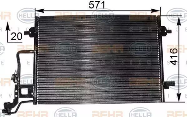 SKRAPLACZ KLIMATYZACJI VW PASSAT 00-05 1,6-2,8 Hella 8FC351300394