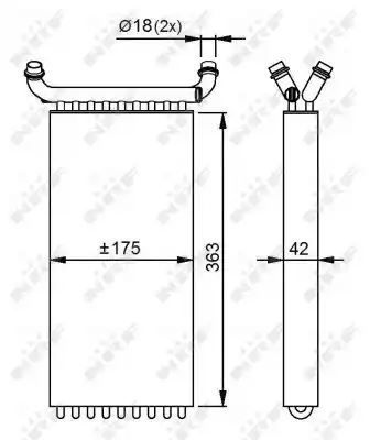 Nagrzewnica Mercedes VITO VIANO 03- NRF 54293