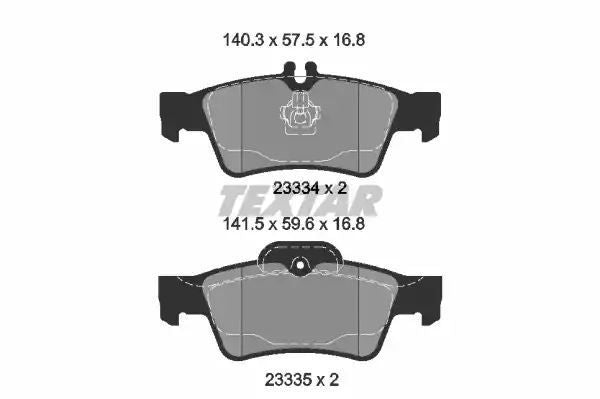 Klocki hamulcowe tył Mercedes W211 W212 W220 W221 C219 Textar 2333481