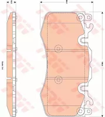 Klocki hamulcowe przód Land Rover RANGE ROVER 3,0-5,0 4X4 09-  TRW GDB1834